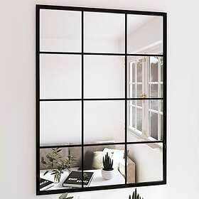 vidaXL Väggspeglar 2 st svart 80x60 cm metall 3189032