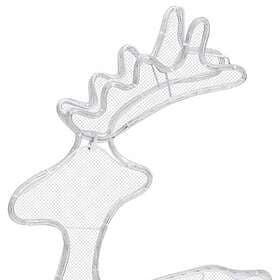 vidaXL 329824 Reindeer Christmas Decoration Mesh 306 LED 60x24x89cm