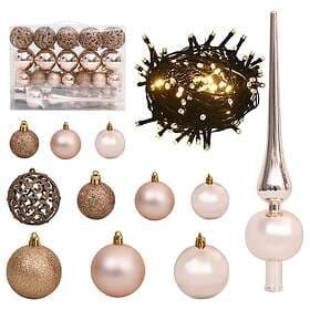 vidaXL Christmas Balls with Spire and 150 LED 61 Pieces