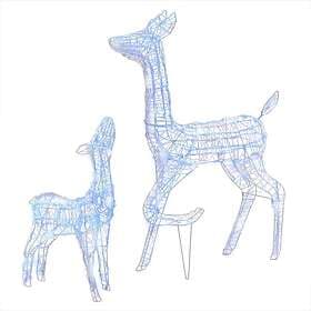 vidaXL 329791 Reindeer Family Christmas Decoration Acrylic 160 LED