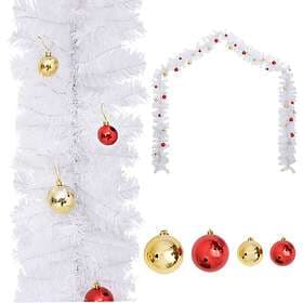 vidaXL 340734 Christmas Garland with Christmas Balls 5m