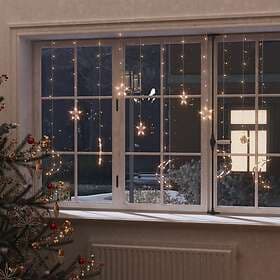 vidaXL 328794 Light Curtain Stars and Moons Remote Control 138 LED Warm White
