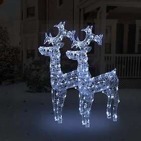 vidaXL 3154336 Reindeer Christmas Decorations 2 pcs 60x16x100 cm Acrylic