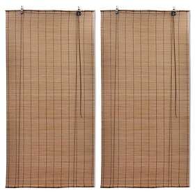 vidaXL Rullgardin bambu 2 st 80 x 160 cm brun 3057518