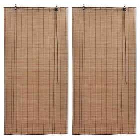 vidaXL Rullgardin bambu 2 st 100 x 160 cm brun 3057519