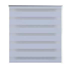 vidaXL Rullgardin randig vit 100 x 175 cm transparent 240210