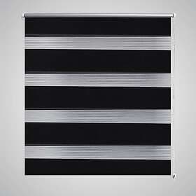vidaXL Rullgardin randig svart 90 x 150 cm transparent 240208