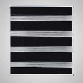 vidaXL Rullgardin randig svart 100 x 175 cm transparent 240212
