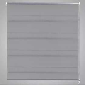 vidaXL Rullgardin randig grå 120 x 230 cm transparent 240219