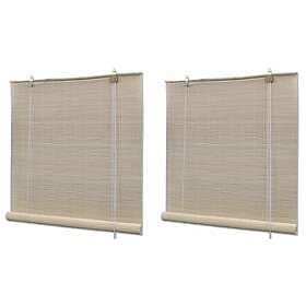 vidaXL Rullgardin naturlig bambu 2 st 120x160 cm 278742