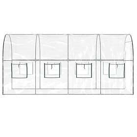 vidaXL Greenhouse 160x400x190 cm PVC/Powder-coated steel