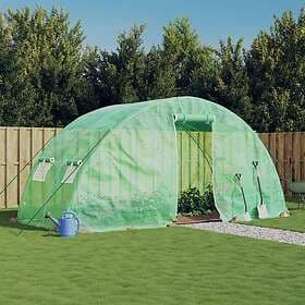 vidaXL Växthus med stålram grön 10 m² 5x2x2.3 m 364085