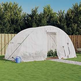 vidaXL Växthus med stålram vit 10 m² 5x2x2.3 m 364087