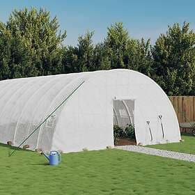 vidaXL Greenhouse 60m² (Steel/White)
