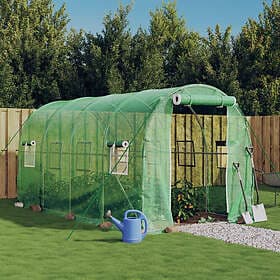 vidaXL Växthus med stålram grön 8 m² 4x2x2 m 3188017