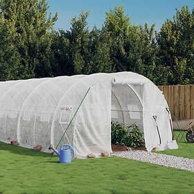 vidaXL Greenhouse 48 m² (Steel/White)