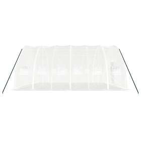 vidaXL Växthus med stålram vit 36 m² 6x6x2.85 m 3188117