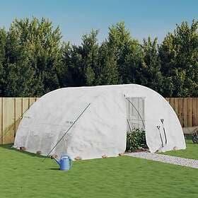 vidaXL Greenhouse 20 m² (Steel/White)