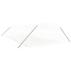 vidaXL Växthus med stålram vit 40 m² 10x4x2 m 3188075