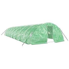 vidaXL Växthus med stålram grön 80 m² 16x5x2.3 m 3188089