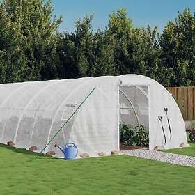 vidaXL Greenhouse 80 m² (Steel/White)