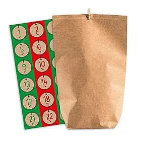 pajoma Nordic Vintage Advent Calendar 24 kraft paper cups
