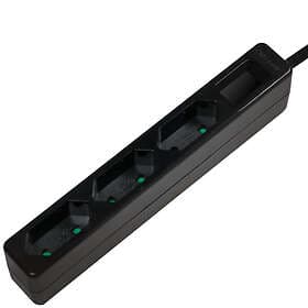 LogiLink Slim 3-Way 1.5m Black