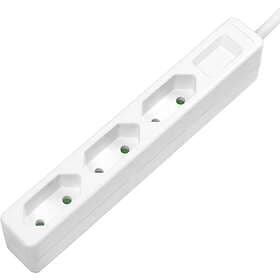 LogiLink LPS229 Slim 3-Way 1.5m White