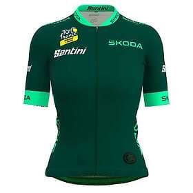 Santini Tour De France Femme Avec Zwift Best Sprinter Leader Short Sleeve Jersey