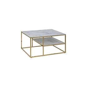 Nordform Soffbord Kasper 60x90 cm vit kristall transparent marmor 60