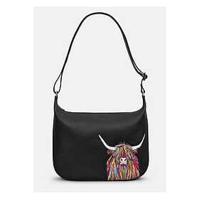 Yoshi Highland Cow Leather Hobo Bag