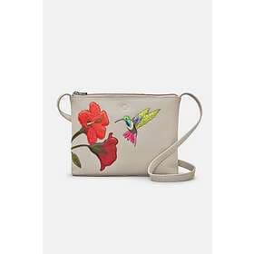 Yoshi Petals & Feathers Hummingbird Leather Cross Body Bag