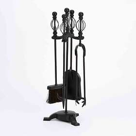 International Harewood Inglenooks 5Pc Black Spiral Companion Fire Tool Set