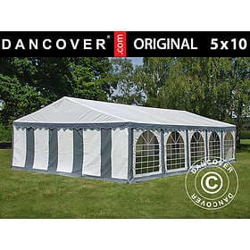 Dancover Partytält Festtält Original 5x10m PVC, Grey/Vit