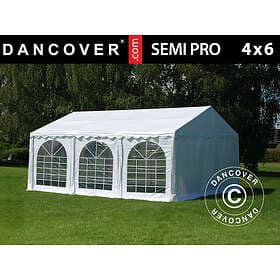 Dancover Partytält Festtält SEMI PRO Plus 4x6m PVC, Vit