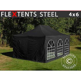 Dancover Snabbtält Depåtält Easy-up tält Eventtält Partytält FleXtents Steel 4x6