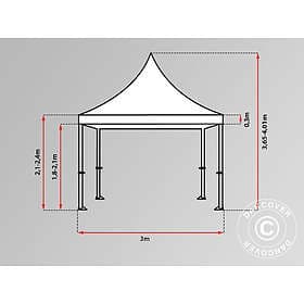 Dancover Snabbtält Depåtält Easy-up tält Eventtält Partytält FleXtents PRO Peak 