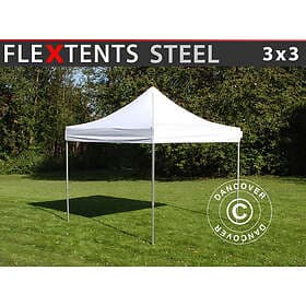 Dancover Snabbtält Depåtält Easy-up tält Eventtält Partytält FleXtents Steel 3x3