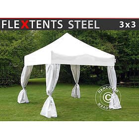 Dancover Snabbtält Depåtält Easy-up tält Eventtält Partytält FleXtents Steel 3x3