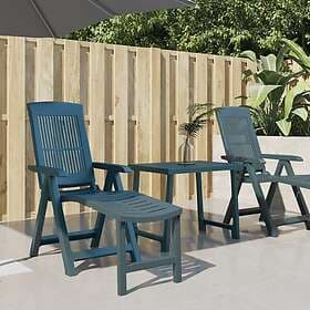 vidaXL Deckchair grön plast 364706