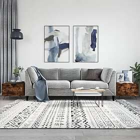 vidaXL Soffbord 2 st rökfärgad ek 50x50x40 cm konstruerat trä 829343