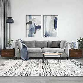 vidaXL Soffbord 2 st brun ek 50x50x40 cm konstruerat trä 829347