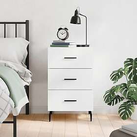 vidaXL Sängbord vit 40x40x66 cm konstruerat trä 827676