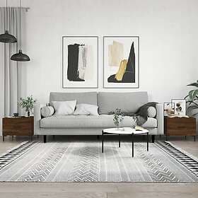 vidaXL Soffbord 2 st brun ek 50x50x40 cm konstruerat trä 829411