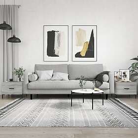 vidaXL Soffbord 2 st grå sonoma 50x50x40 cm konstruerat trä 829409