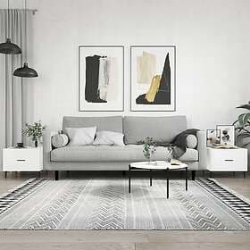 vidaXL Soffbord 2 st vit högglans 50x50x40 cm konstruerat trä 829433