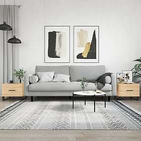 vidaXL Coffee Table 2 pcs Sonoma Oak 50x50x40cm Constructed Wood 829451