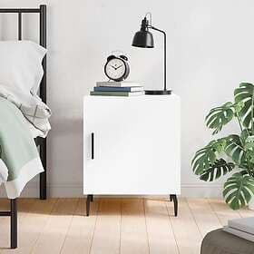 vidaXL Sängbord vit 40x40x50 cm konstruerat trä 827596
