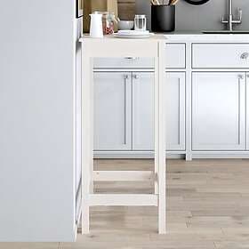 vidaXL Barbord vit 50x50x110 cm massiv furu 833264