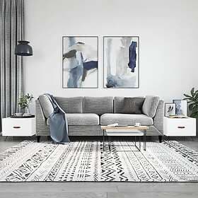 vidaXL Soffbord 2 st vit 50x50x40 cm konstruerat trä 829333